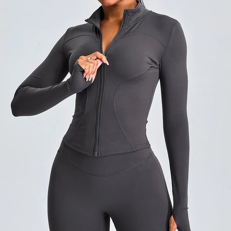 Full Zip up Workout Yoga Jacket for Women - "Mommy"