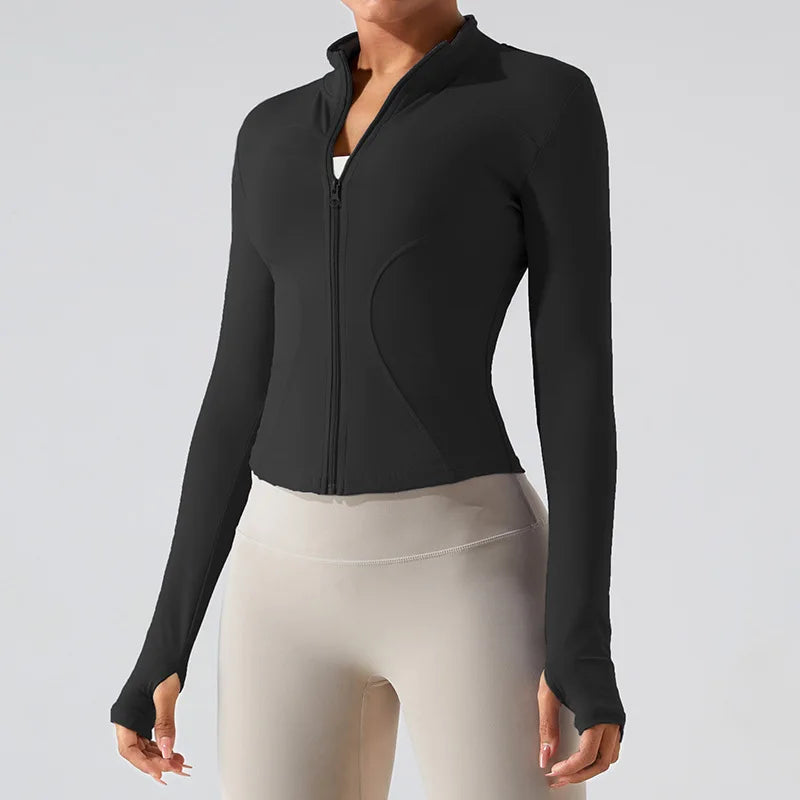Full Zip up Workout Yoga Jacket for Women - "Mommy"