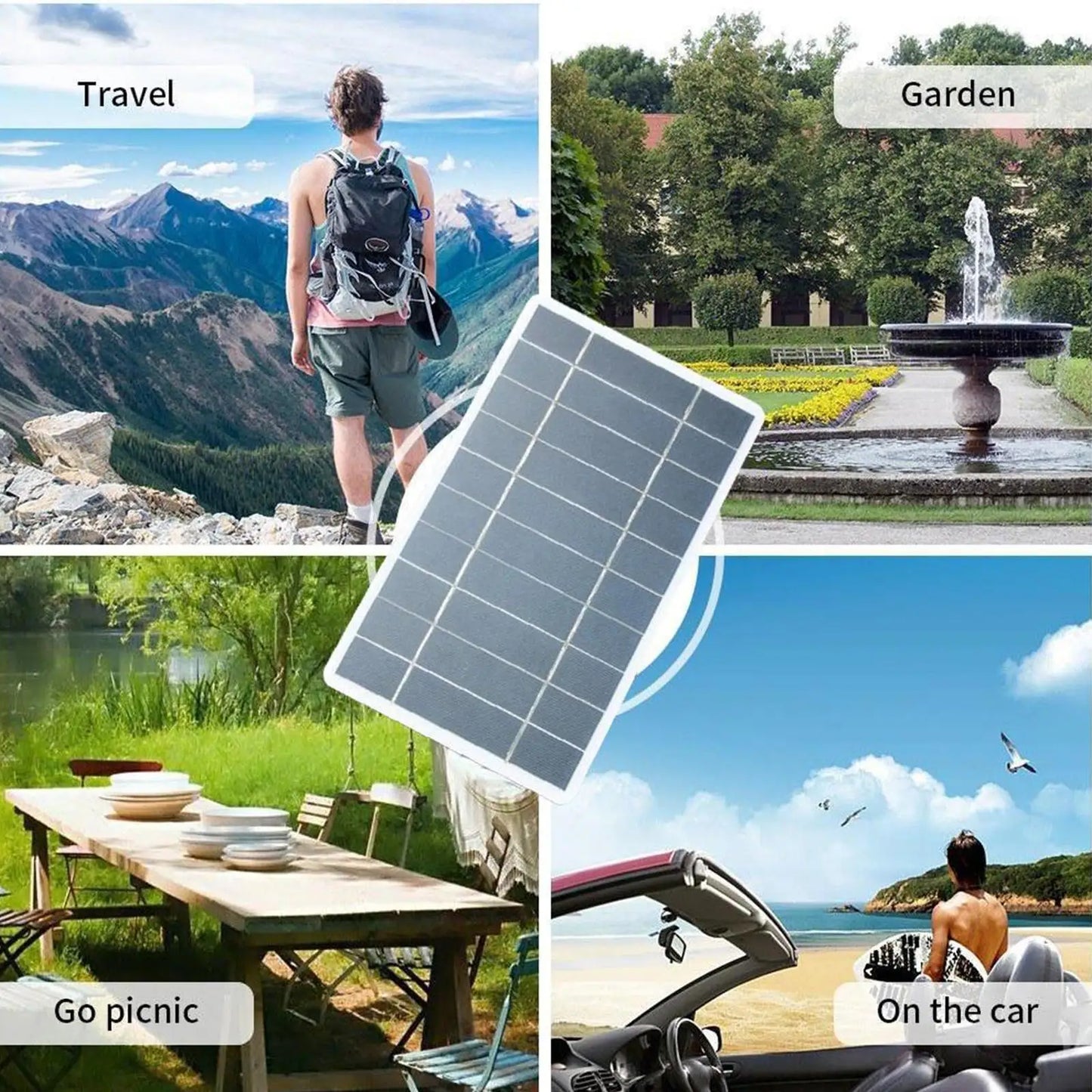 Portable Solar Panel 5V 2W - Safe Charge & Stabilize Battery