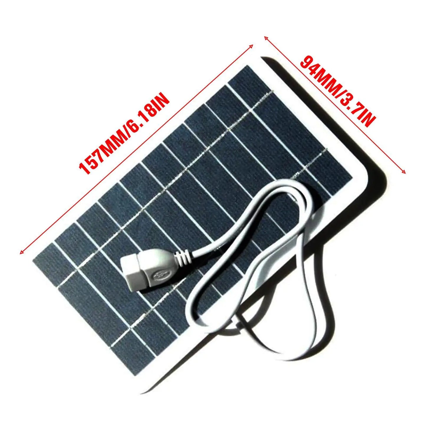 Portable Solar Panel 5V 2W - Safe Charge & Stabilize Battery