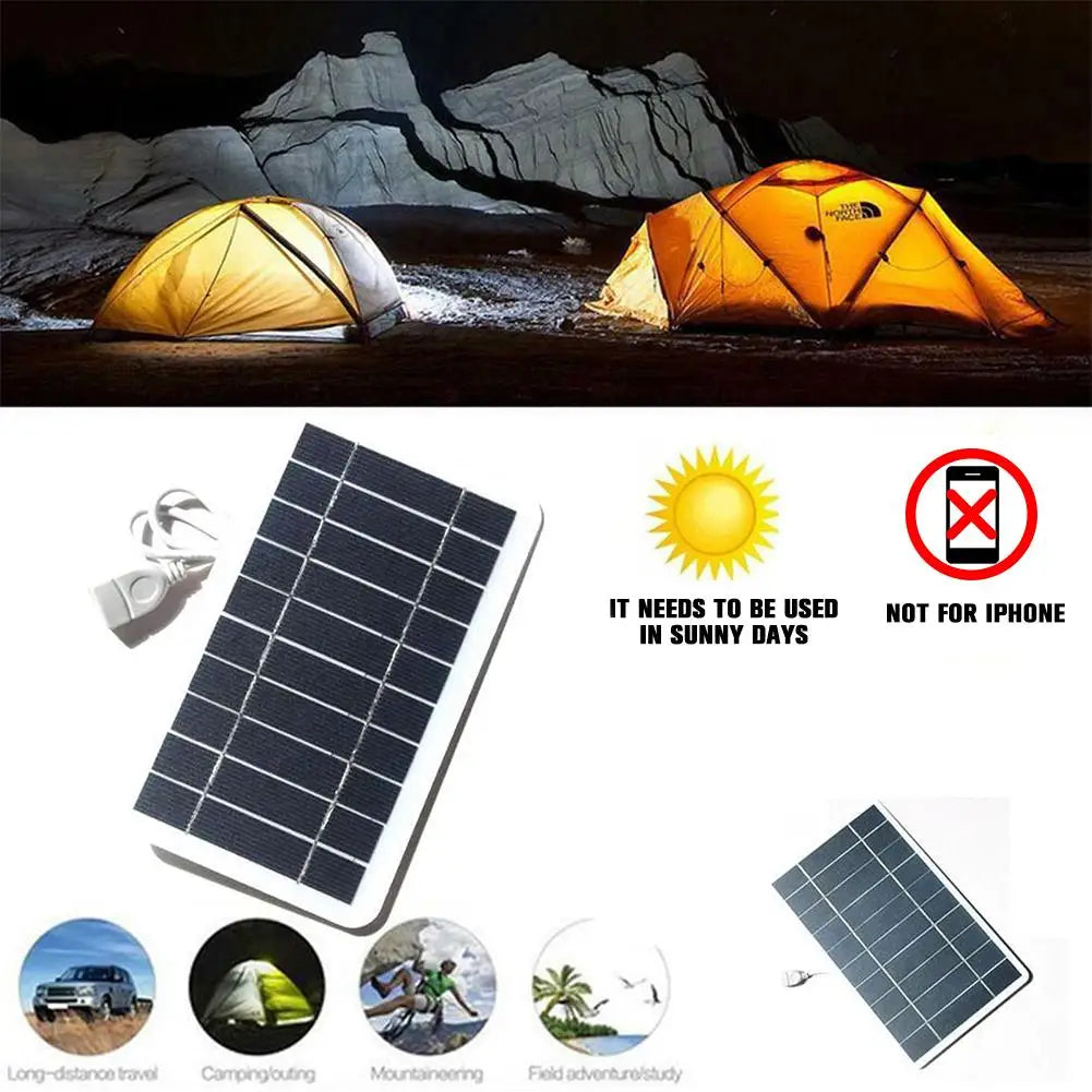 Portable Solar Panel 5V 2W - Safe Charge & Stabilize Battery