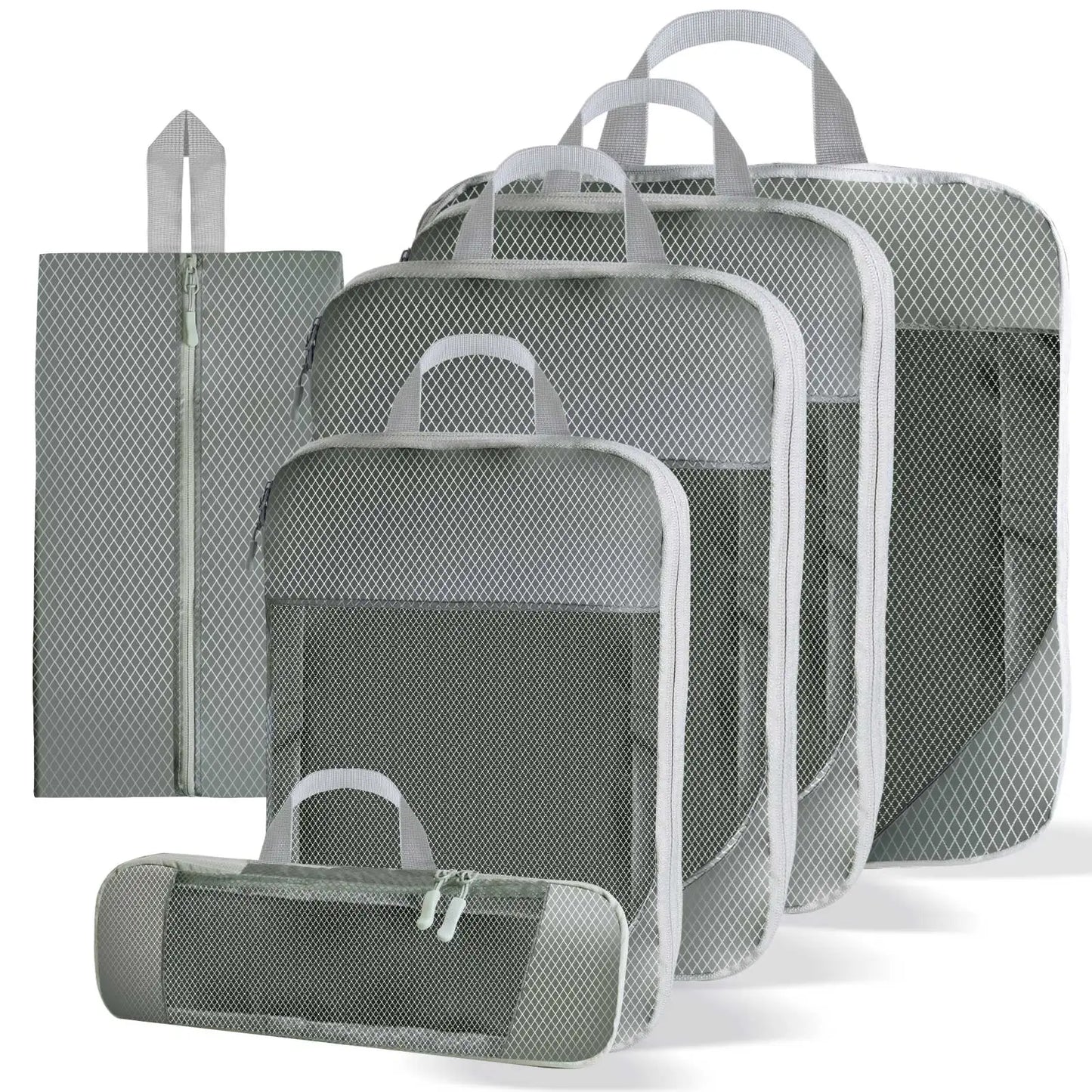 Travel Packing Cubes - 6Pcs Compression Set