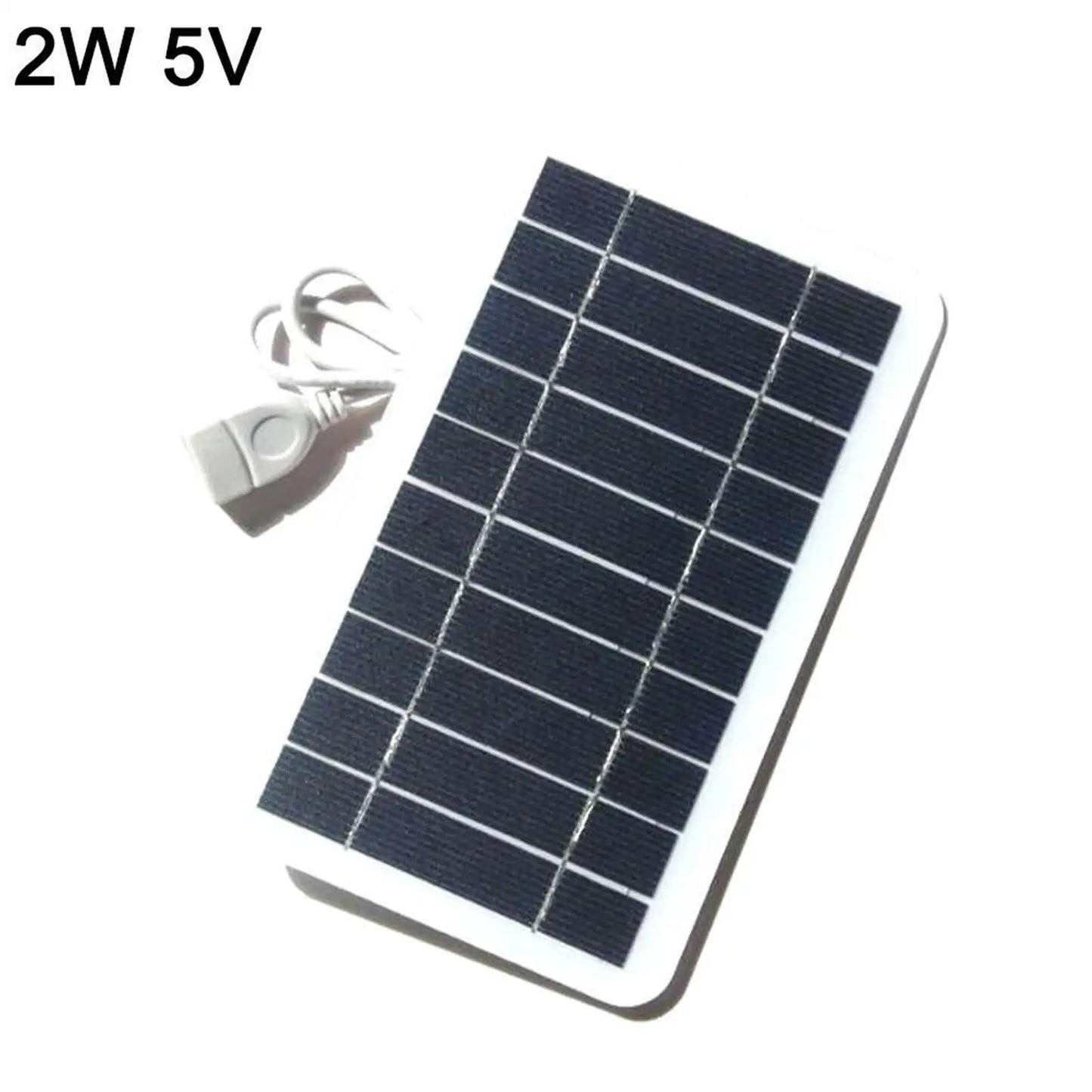 Portable Solar Panel 5V 2W - Safe Charge & Stabilize Battery