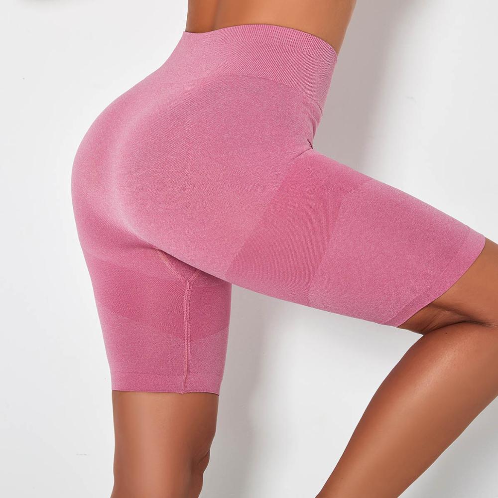 Patchwork Fitness Yoga Short Pants For Women Training Workout Sports Leggings Energy Sportswear Gym Clothing Hips Lifting-0
