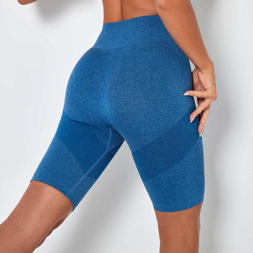 Patchwork Fitness Yoga Short Pants For Women Training Workout Sports Leggings Energy Sportswear Gym Clothing Hips Lifting-4