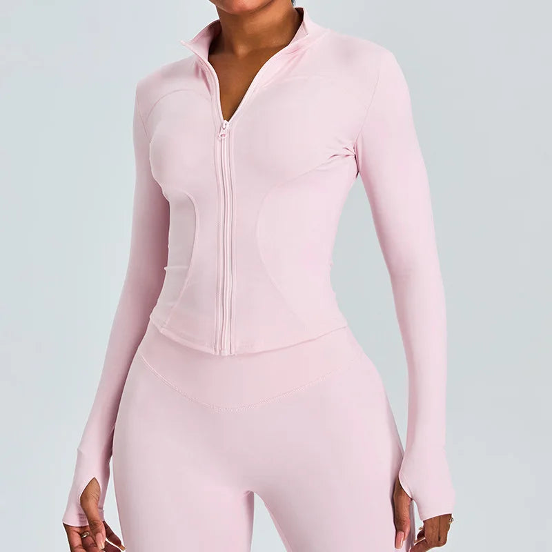Full Zip up Workout Yoga Jacket for Women - "Mommy"