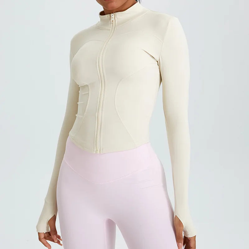 Full Zip up Workout Yoga Jacket for Women - "Mommy"