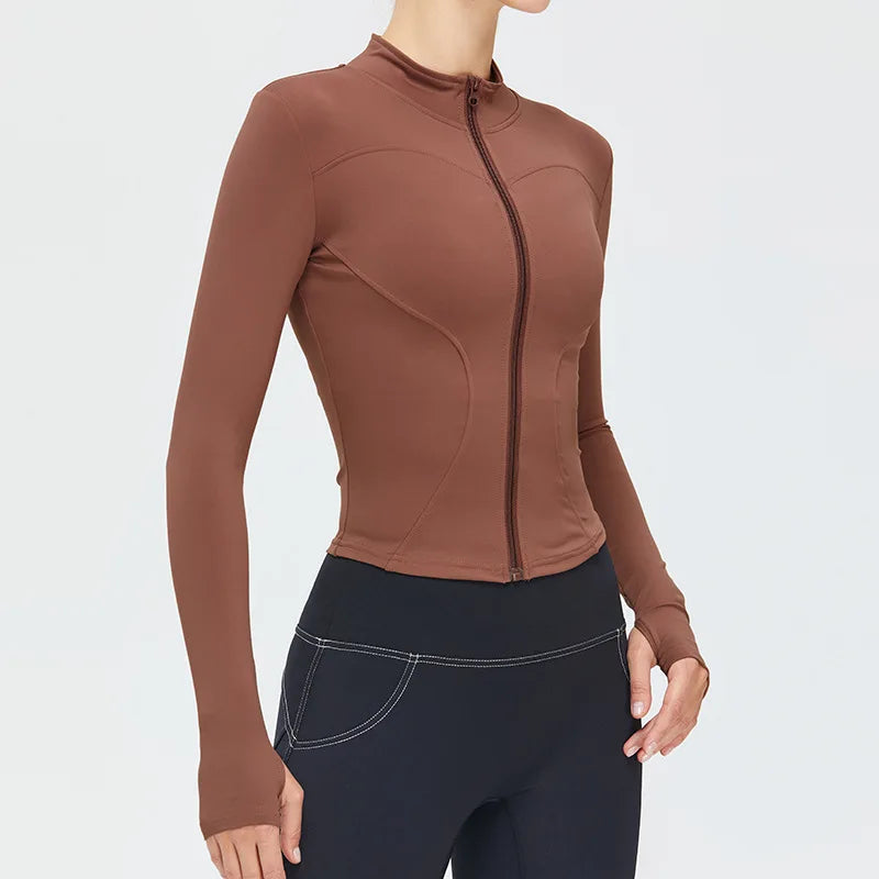 Full Zip up Workout Yoga Jacket for Women - "Mommy"