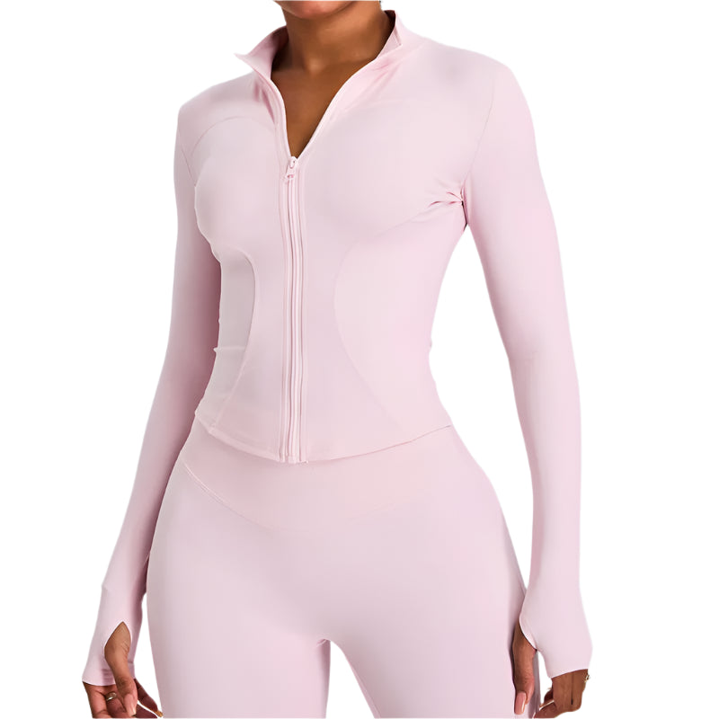 Full Zip up Workout Yoga Jacket for Women - "Mommy"