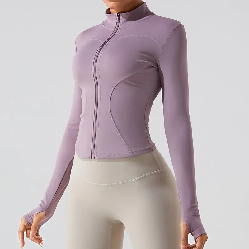 Full Zip up Workout Yoga Jacket for Women - "Mommy"