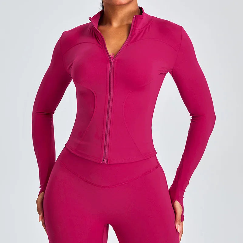 Full Zip up Workout Yoga Jacket for Women - "Mommy"