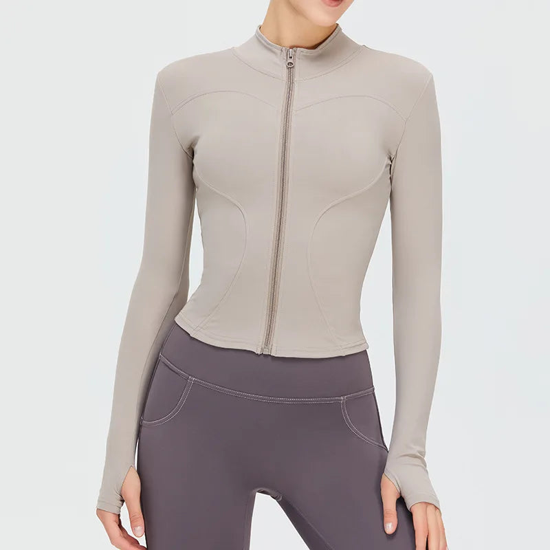 Full Zip up Workout Yoga Jacket for Women - "Mommy"