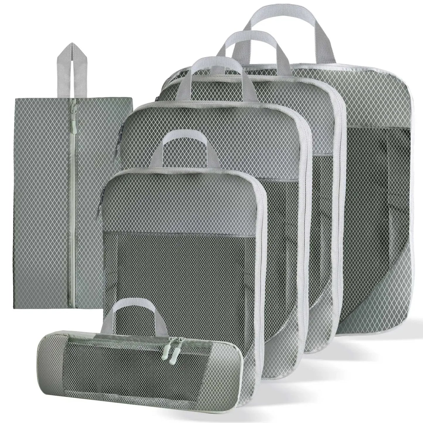 Travel Packing Cubes - 6Pcs Compression Set