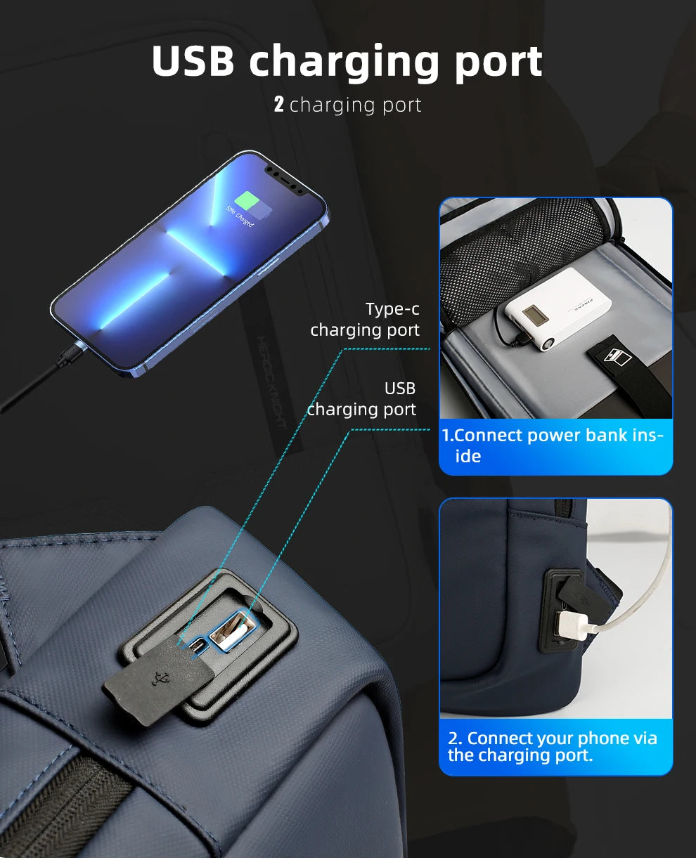 Waterproof Business Backpack for Men - 15.6 Inch Laptop Bag