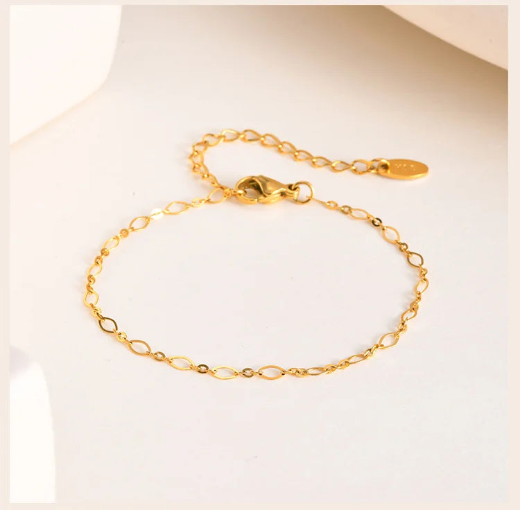 Stainless Steel Chain Jewelry Set - 2.5mm Flat Oval Link