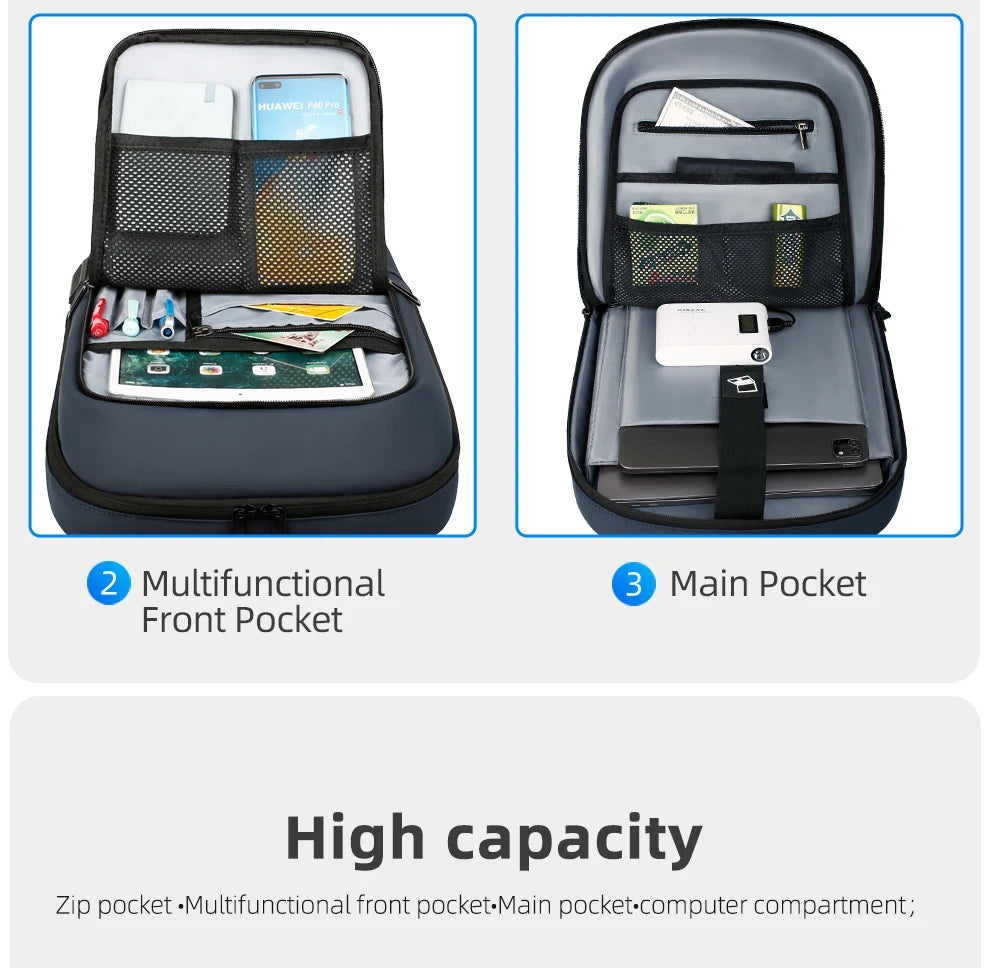 Waterproof Business Backpack for Men - 15.6 Inch Laptop Bag