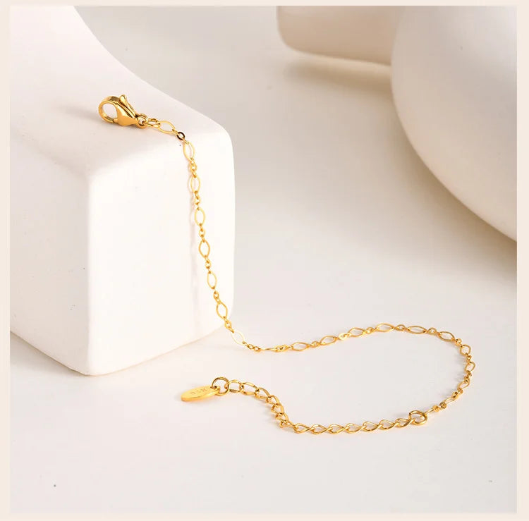 Stainless Steel Chain Jewelry Set - 2.5mm Flat Oval Link
