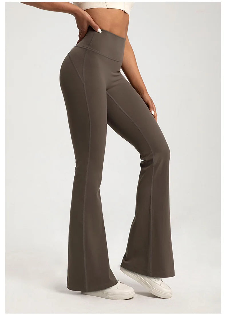High Waisted Bell Bottom Yoga Pants - "Bianca"