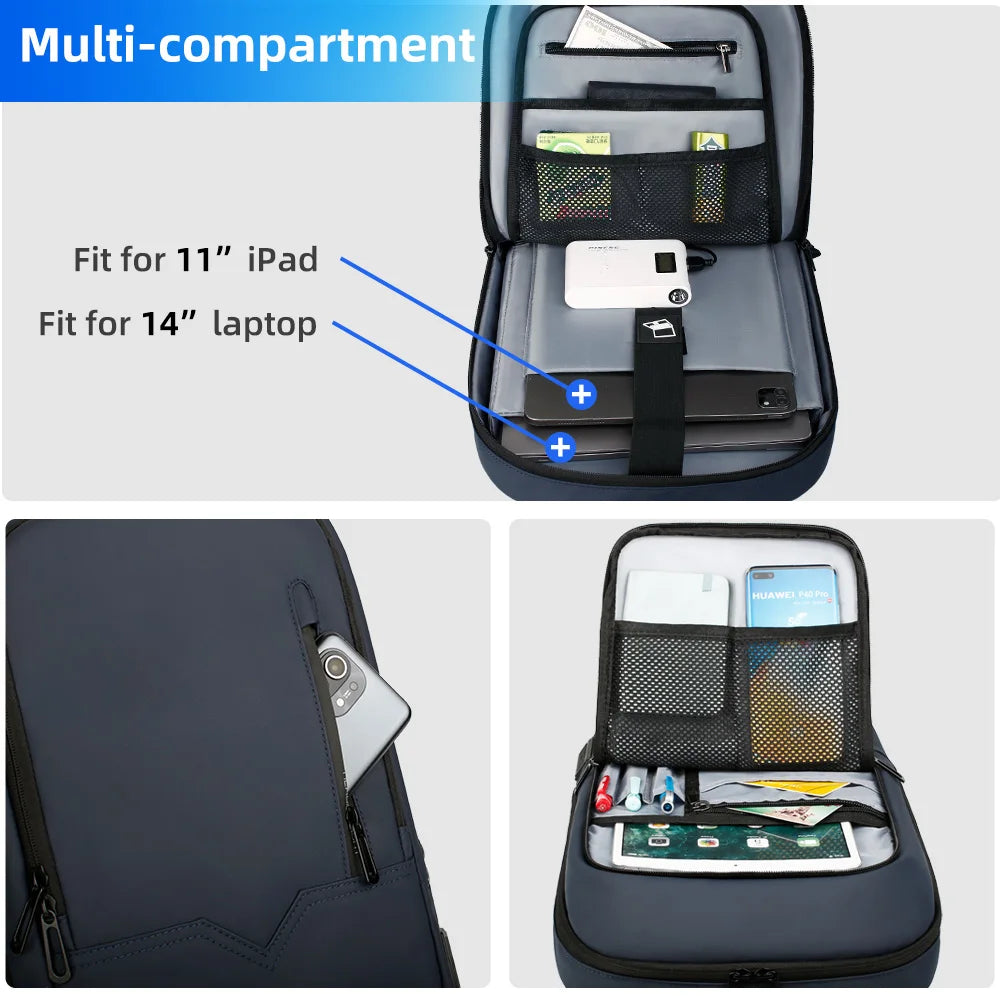 Waterproof Business Backpack for Men - 15.6 Inch Laptop Bag