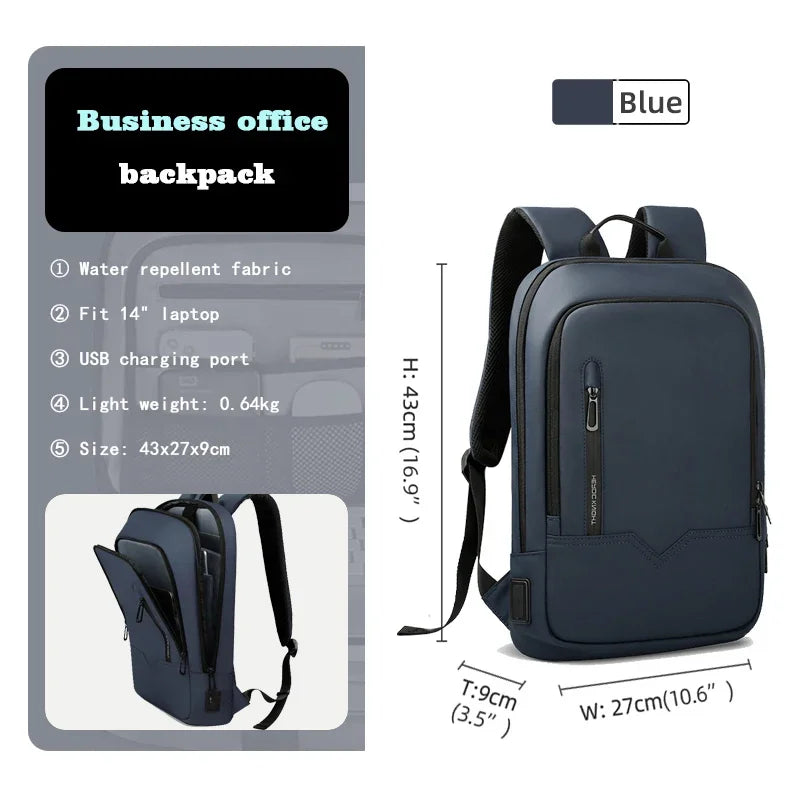 Waterproof Business Backpack for Men - 15.6 Inch Laptop Bag