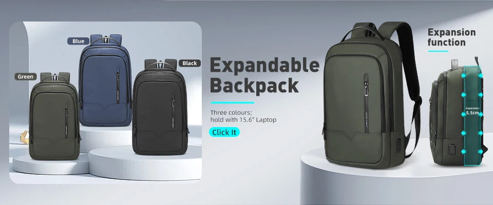 Waterproof Business Backpack for Men - 15.6 Inch Laptop Bag