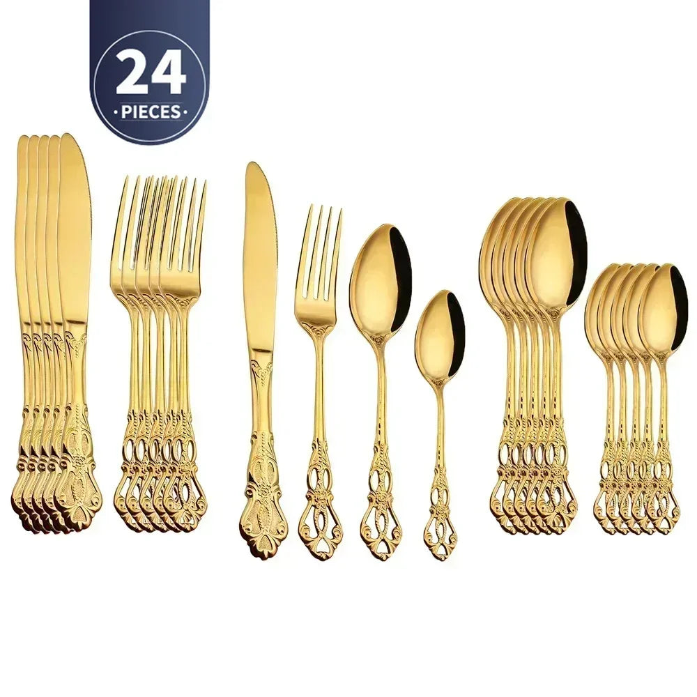 Golden Stainless Steel Cutlery Set