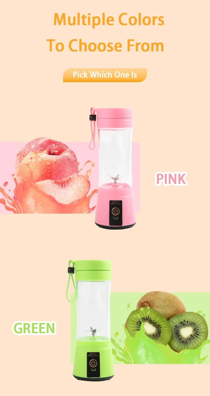 Portable Blender - 380Ml Traveling Fruit Juicer
