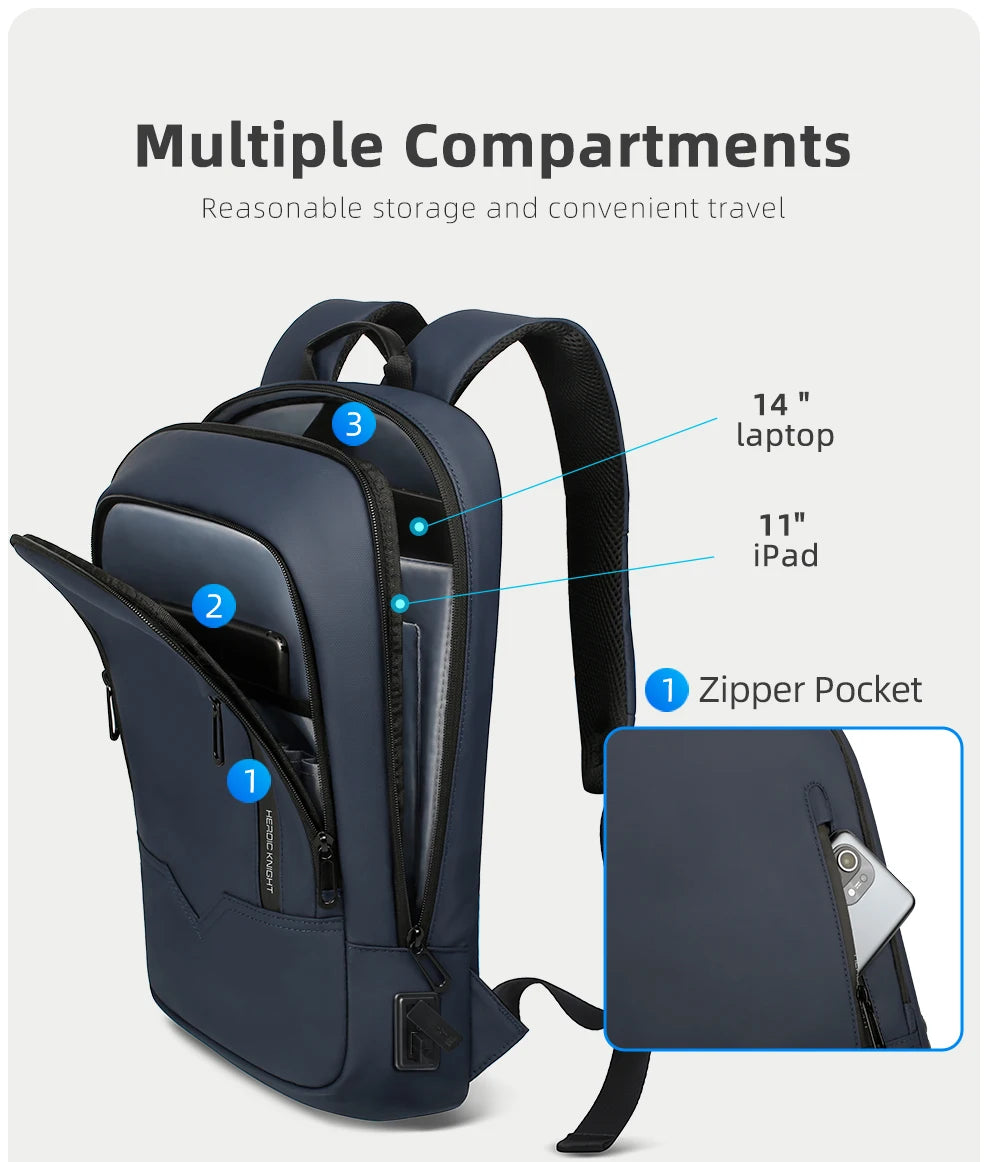 Waterproof Business Backpack for Men - 15.6 Inch Laptop Bag