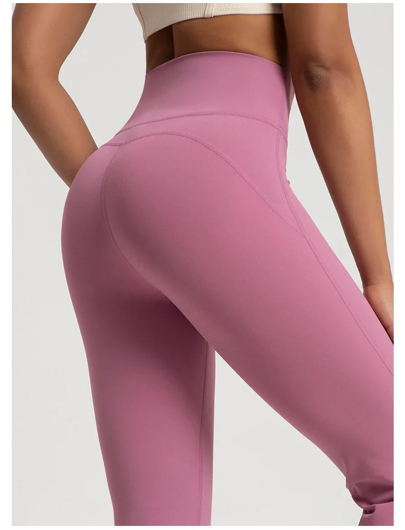 High Waisted Bell Bottom Yoga Pants - "Bianca"
