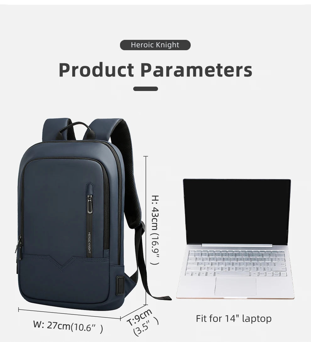 Waterproof Business Backpack for Men - 15.6 Inch Laptop Bag