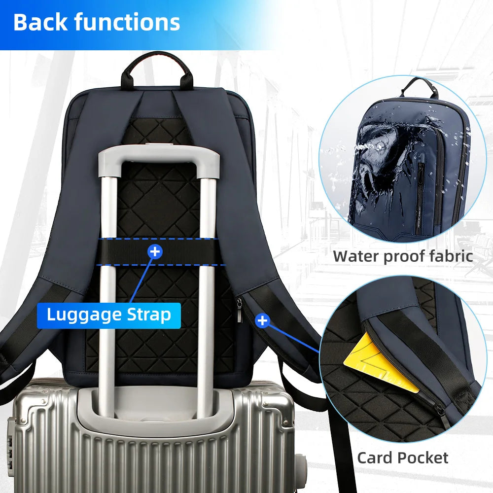 Waterproof Business Backpack for Men - 15.6 Inch Laptop Bag